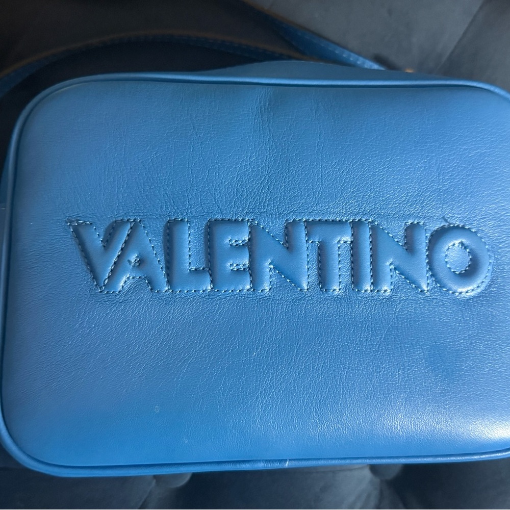 Valentino Azure Leather Shoulder Bag
